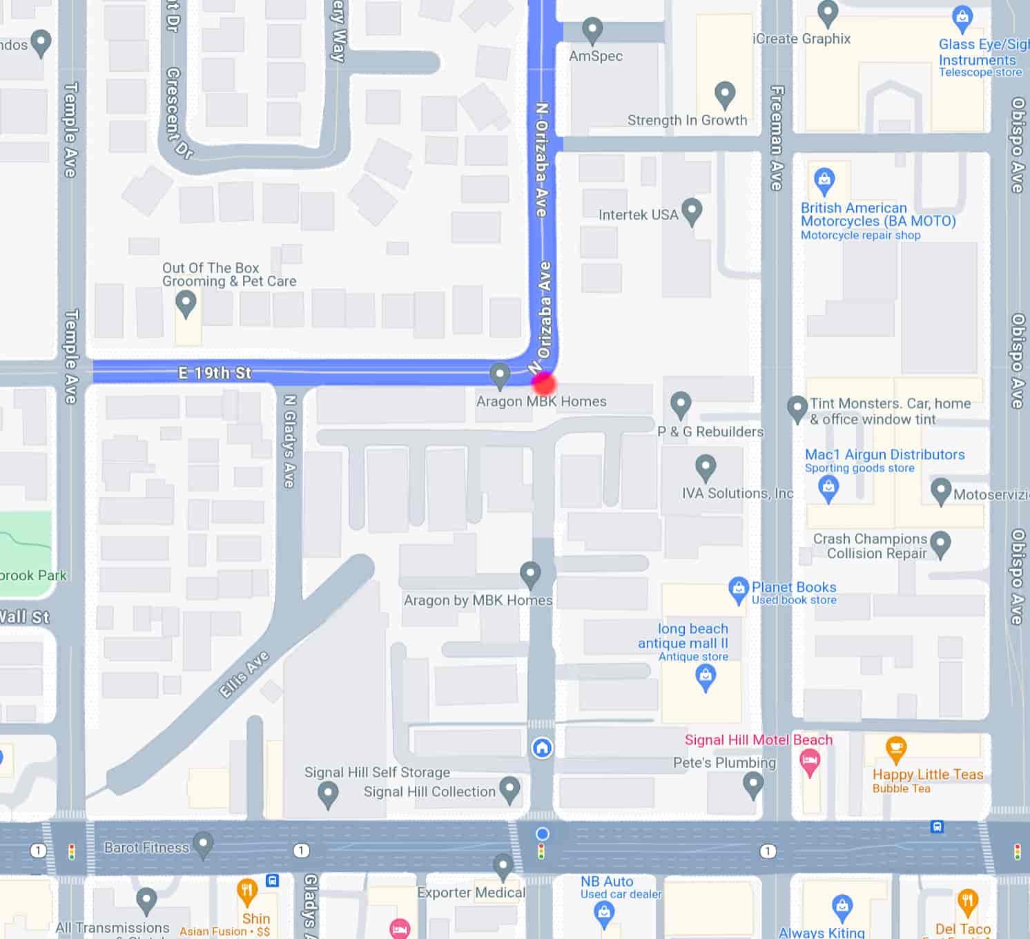 Map of parking relative to the gate
